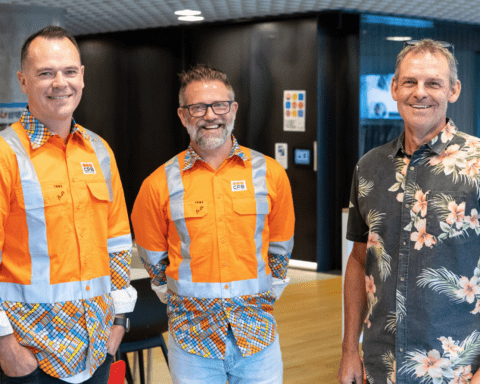 proudly wear their funkiest workwear in partnership with social impact PPE brand TradeMutt